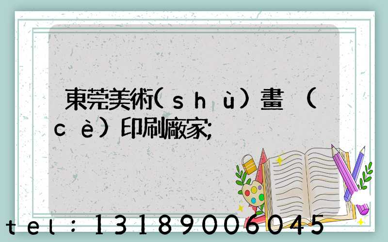 東莞美術(shù)畫冊(cè)印刷廠家