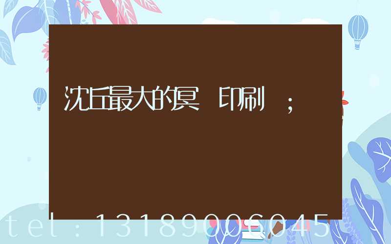 沈丘最大的冥幣印刷廠