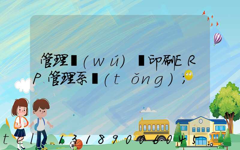 管理無(wú)憂印刷ERP管理系統(tǒng)