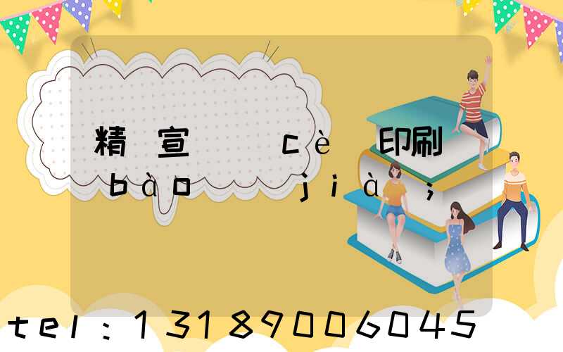 精裝宣傳冊(cè)印刷報(bào)價(jià)