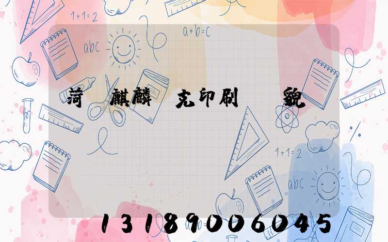 菏澤麒麟撲克印刷廠廠貌