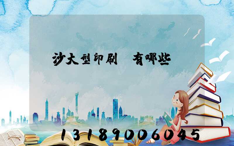 長沙大型印刷廠有哪些
