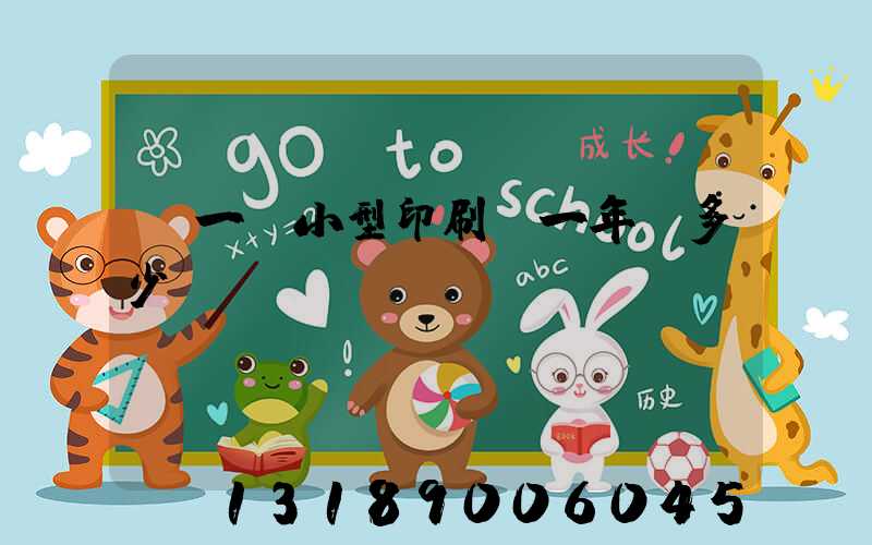 開一個小型印刷廠一年賺多少